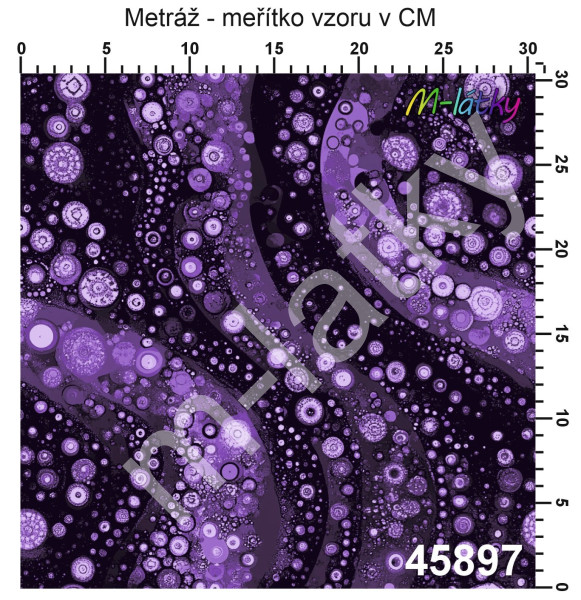 Vzor - roztančené bubliny tmavá mentolová (1)