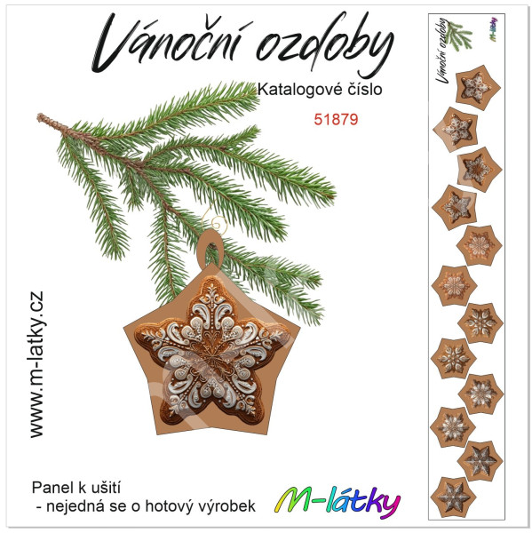 Panel vánoční ozdoby -  perníčky (2)
