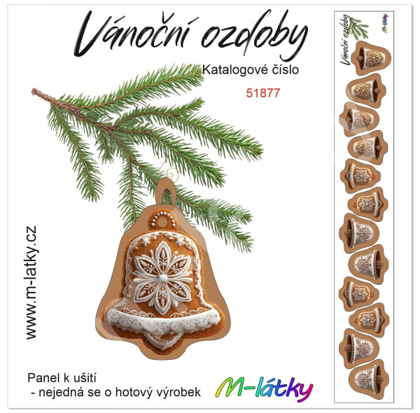 Panel vánoční ozdoby -  perníčky (1)