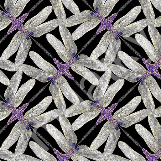 Dragonfly Dance - vážky - zlatotisk (1)