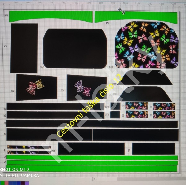 Cestovní kabela velká - plameny (3)