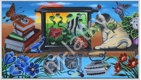 Panel šíře x 55 cm -  sněhuláci (1)
