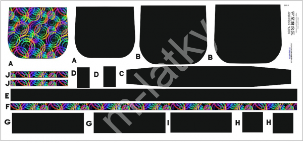 Panel kabelka s klopou - levandule (2)