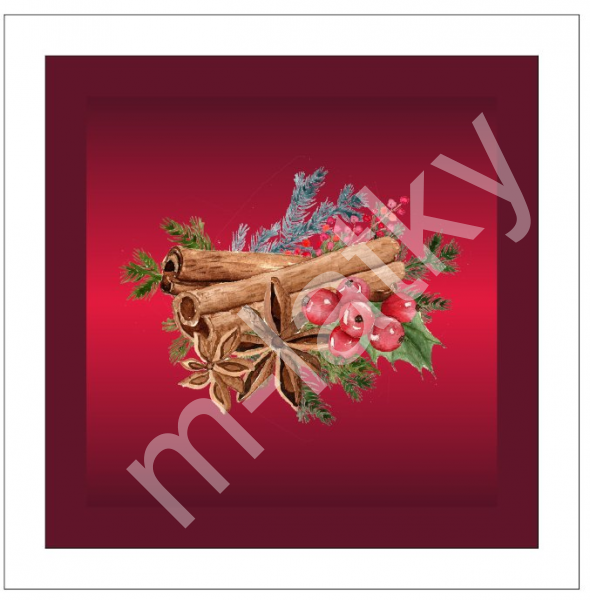 Panel vánoční prostírání - podkafíčka průměr 12 cm (1)