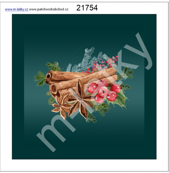 Panel vánoční prostírání - podkafíčka rozměr cca 12x12 cm (1)