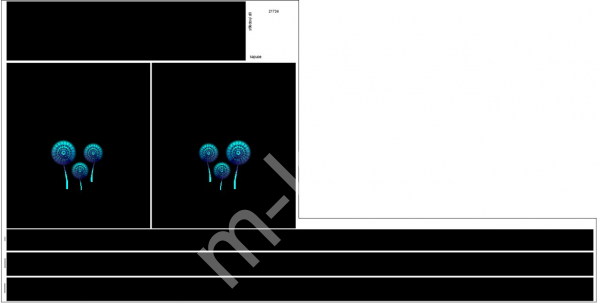 Doplňkový panel - bunda Julie  - pro všechny velikosti -modré pampelišky (1)