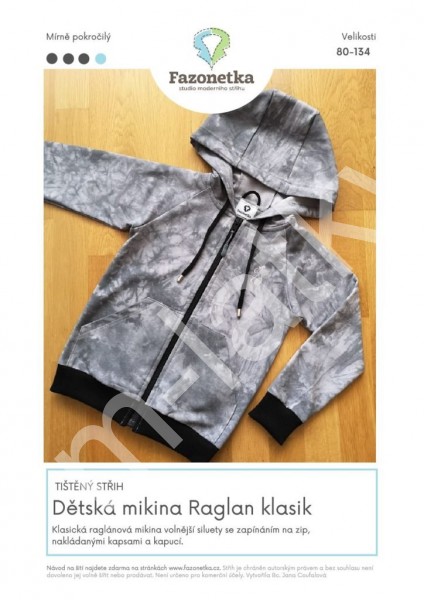 Tištěný střih - Mikina Jiříček 140-170 (1)