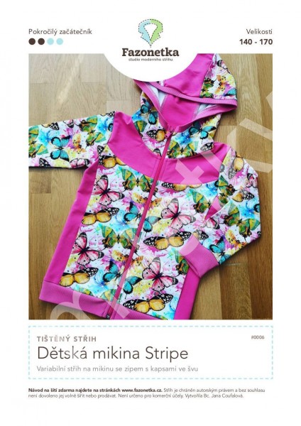 Tištěný střih - Dětská mikina Stripe 80-134 (1)