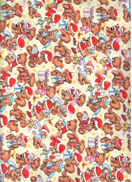 Dekorační látka - zimní zvířátka - vánoční látka (1)