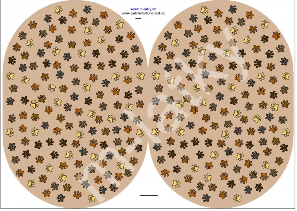 Pelíšek ovál  -  rozměr cca 70x100 cm tlapky (3)