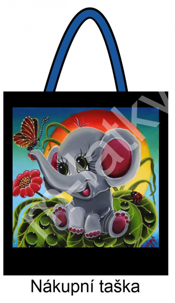 TL  Panel - nákupní taška  - slon (2)