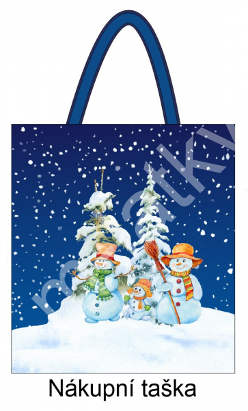 Panel - nákupní taška -  sněhuláci (2)