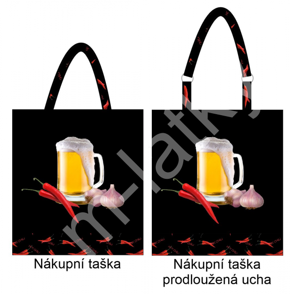 Panel k ušití  - nákupní taška/nákupní taška s prodluženými uchy - výběr z variant  - noty - ptáčci s květy (1)