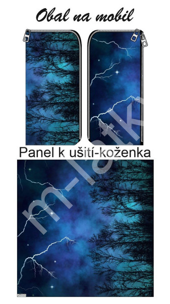 Koženkový panel 23x23 cm (obal na mobil) - bouře (1)