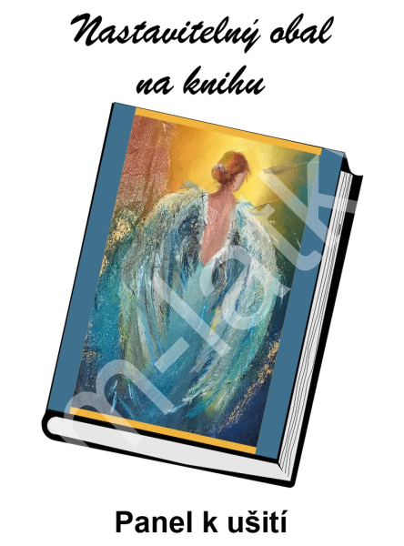 J Panel - nastavitelný obal na knihu - Anděl - autor malby Jiřina Danielová (2)