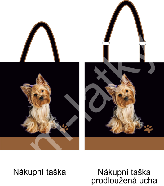 Panel k ušití  - nákupní taška/nákupní taška s prodluženými uchy - výběr z variant  - Kavalír (1)