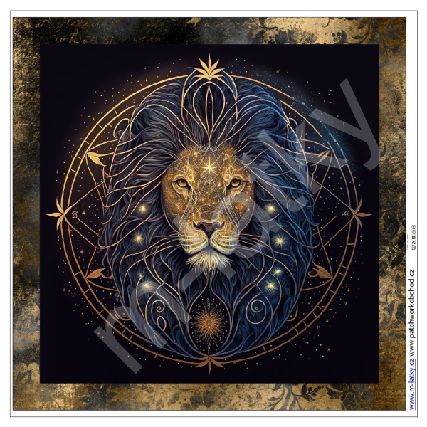 OB Panel k ušití polštář - Zodiac - Lev (znamení zvěrokruhu) Kate výběr ...