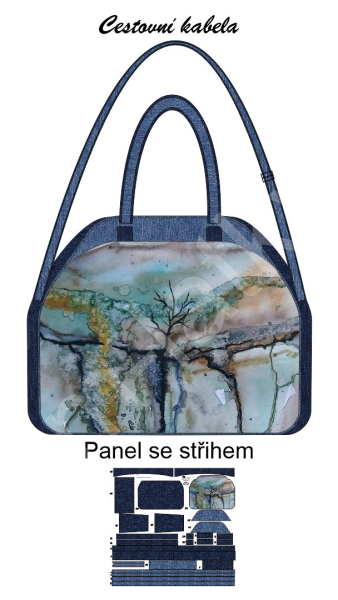 Panel - Cestovní kabela velká - maják (moře, loď) (3)
