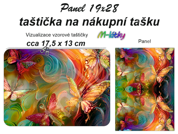 Panel - kapsička na nákupní tašku/kosmetická taštička - sova (1)