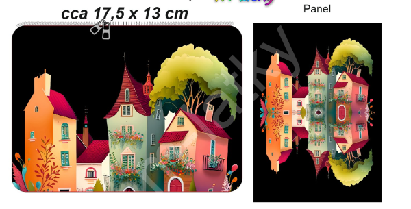 Panel - kapsička na nákupní tašku/kosmetická taštička - květy, motýli, vážky (1)