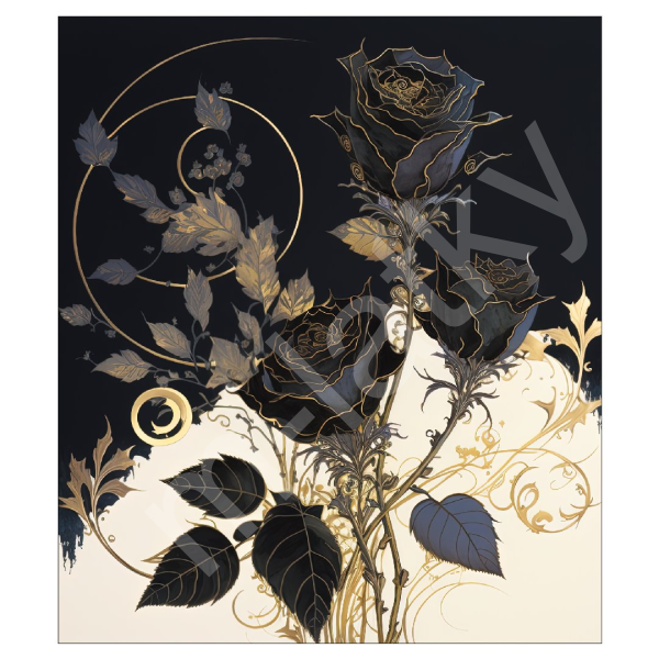 Panel  35-39 x 45 cm (více v popisu produktu) - gothic růže (1)