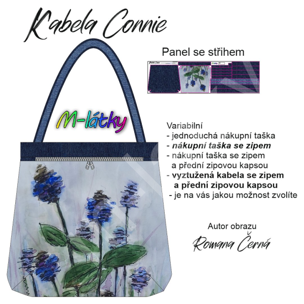 C Panel se střihem -  Kabela Connie - Abstrakce   - autor originálu obrazu - Romana Černá (3)