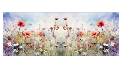 OB Panel  145 x 55 cm  -  bordura luční květy Materiál - výběr z variant