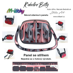 OB B - Panel k ušití - Mini crossbody  Betty - geometrický vzor - fotonávod v popisu produktu