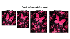 K OB - Koženkový panel - motýli - koženka - vlastní UV tisk - výběr z rozměrů
