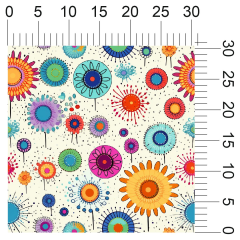 OB Metráž barevné květy náš tisk na objednávku – výběr z materiálů