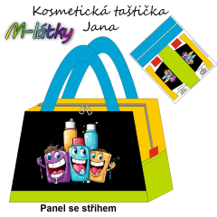 OB Panel k ušití - kosmetická taštička Jana - kosmetika vlastní tisk na objednávku - výběr z variant