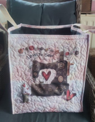 Panel k ušití  košík - velikost L  - jednorožec (3)