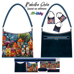 OB Panel se střihem - Kabelka Soňa - domečky návod k panelu zdarma - více v popisu produktu