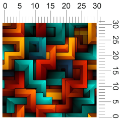 OB Vzor  - 3D Abstrakce výběr z variant materiálu - vlastní tisk na objednávku