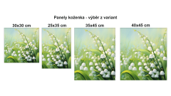 K OB - Koženkový panel -  konvalinky - koženka - vlastní UV tisk - výběr z rozměrů