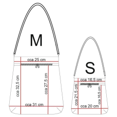 Panel se střihem - Crossbody Connie dvě velikosti na panelu - žirafa (1)