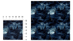 Vzor - vánoční vzor - lebky, kostry, hřbitov - halloween (2)