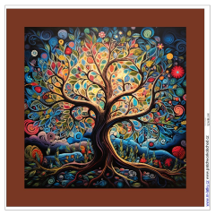 OB Panel k ušití  - dekorativní polštář -  strom života výběr z variant