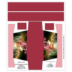 Panel k ušití - kosmetická taštička Jana - velikost XL - holčička s kočkou (4)