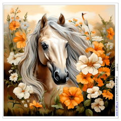 OB Panel k ušití  - dekorativní polštář - kůň výběr z variant