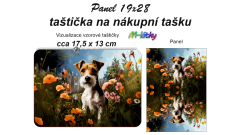 OB Kapsička k nákupní tašce/kosmetická taštička - Foxteriér Panel k ušití - náš tisk na objednávku