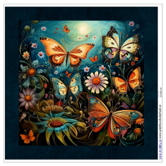 OB Panel k ušití  - dekorativní polštář - motýli výběr z variant