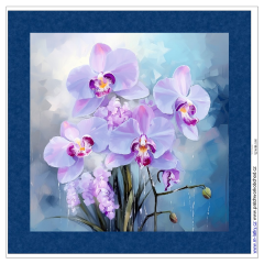 OB Panel k ušití  - dekorativní polštář - orchidea výběr z variant