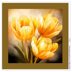 OB Panel k ušití  - dekorativní polštář - tulipány výběr z variant