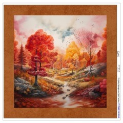 OB Panel k ušití  - dekorativní polštář - Podzimní krajina výběr z variant