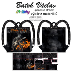OB Panel překlápěcí batoh Václav Classic - Zombie metal - vzhled broušené kůže panel se střihem tisk na objednávku