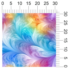 OB Metráž fraktál - ledové květy náš tisk na objednávku – výběr z materiálů