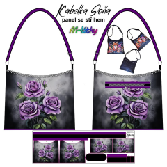 OB Panel se střihem - Kabelka Soňa - Růže návod k panelu zdarma - více v popisu produktu