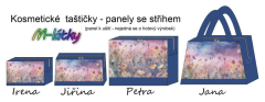 Panel k ušití - kosmetická taštička Jana  -  školní motiv (pastelky) (3)