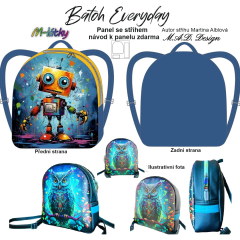 OB D - Panel k ušití - batůžek  Everyday + bonusový panel 30x30 cm - střih Martina Alblová - robot fotonávod v popisu produktu